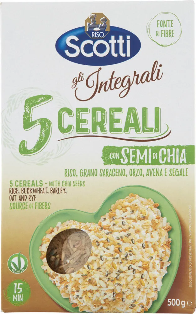 Gli integrali cereali con semi di chia riso