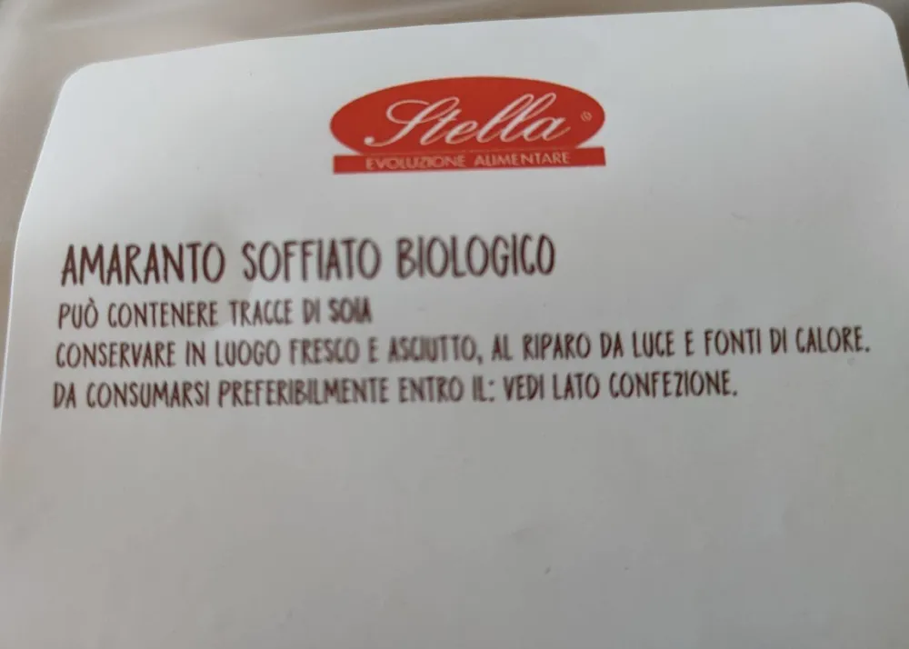 Amaranto Soffiato Biologico