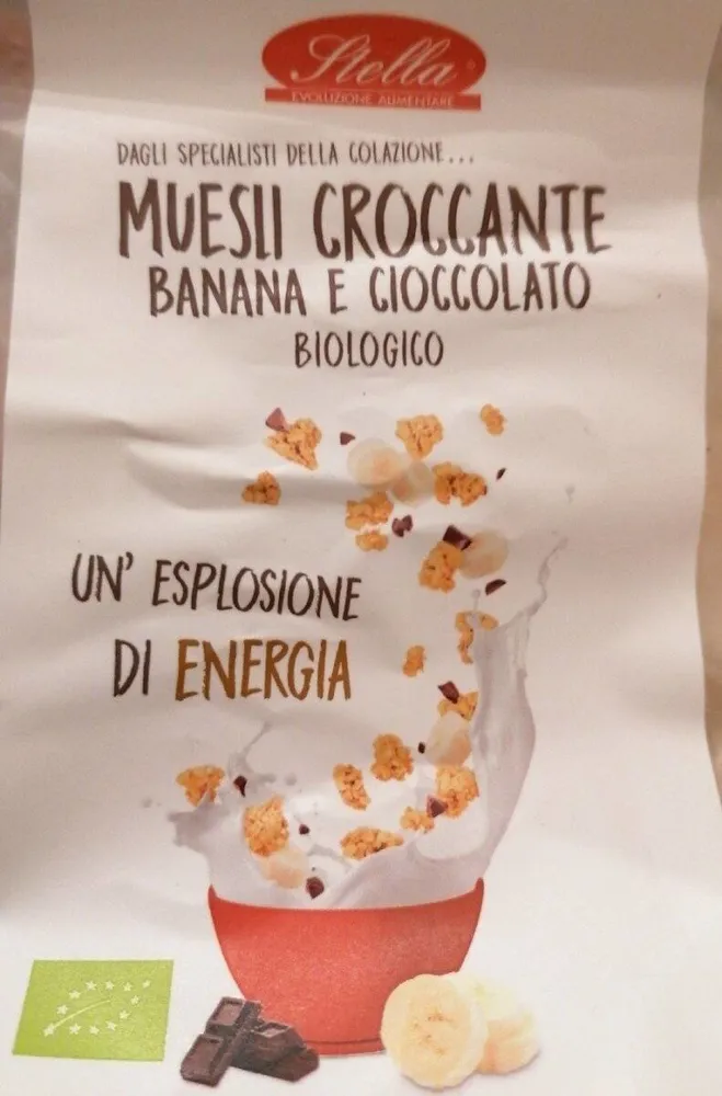Muesli croccante banana e cioccolato