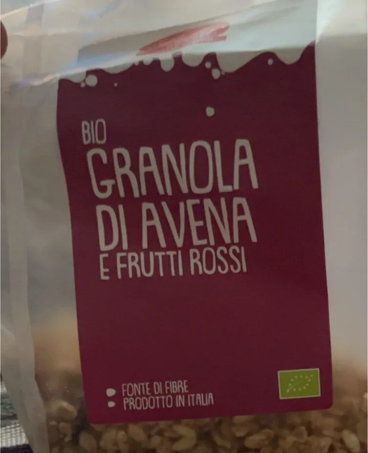 Bio granola di avena e frutti rossi