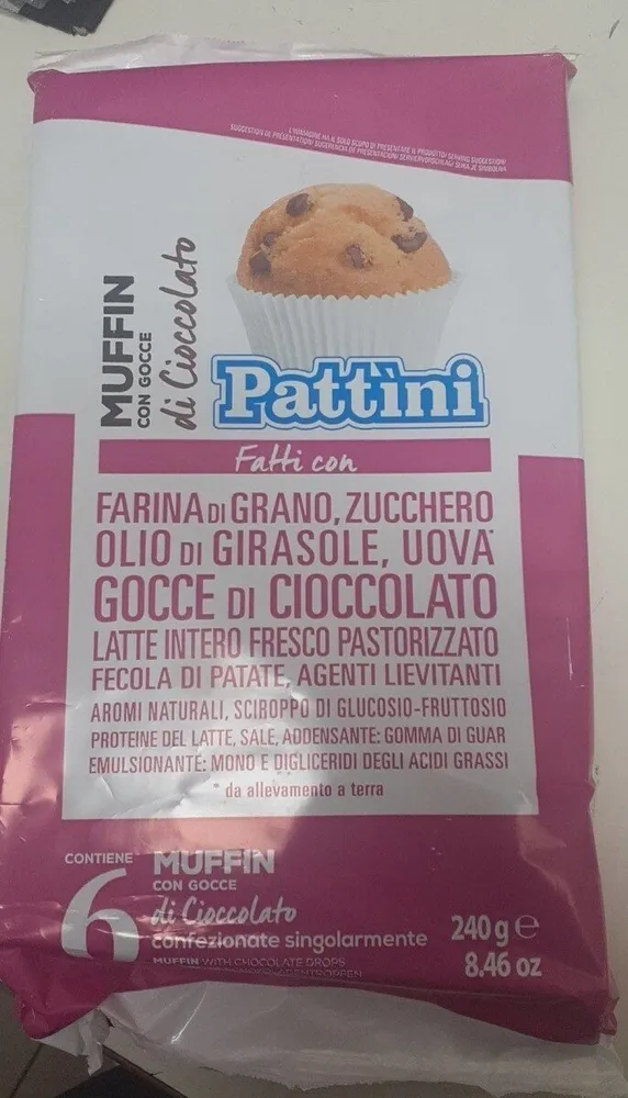 Muffin con gocce di cioccolato
