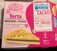 Torta croccante con crema alle nocciole e cacao