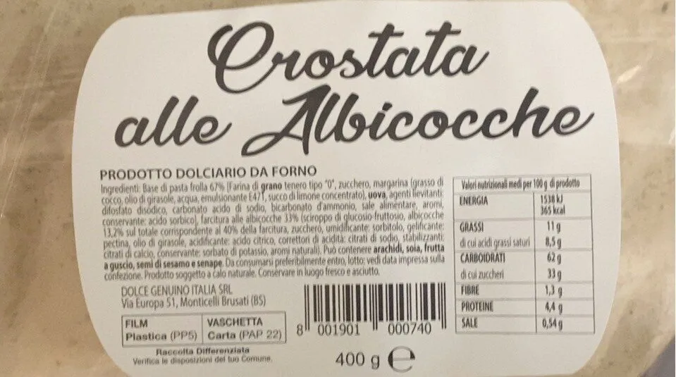 Crostata alle albicocche