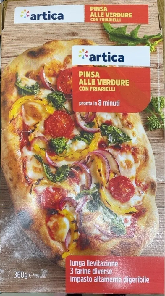 Pinsa alle verdure con friarielli
