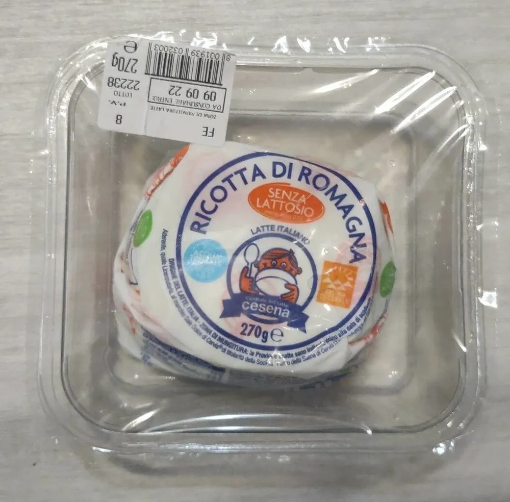 Ricotta di Romagna senza lattosio