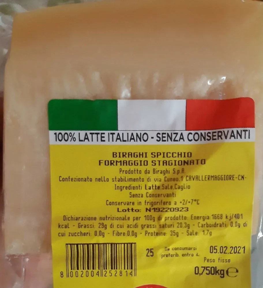 Biraghi Spicchio- Formaggio stagionato