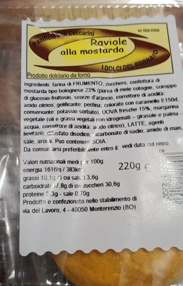 Raviole alla mostarda