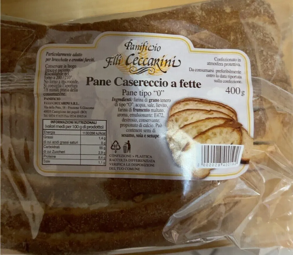 Pane casereccio a fette