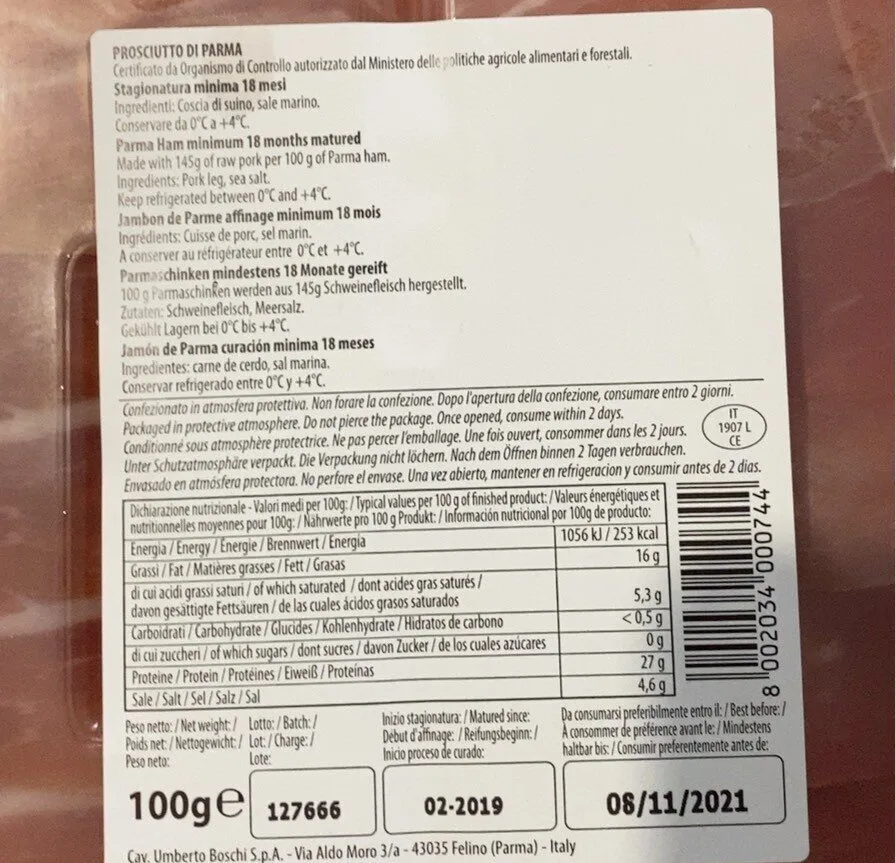 Prosciutto di parma