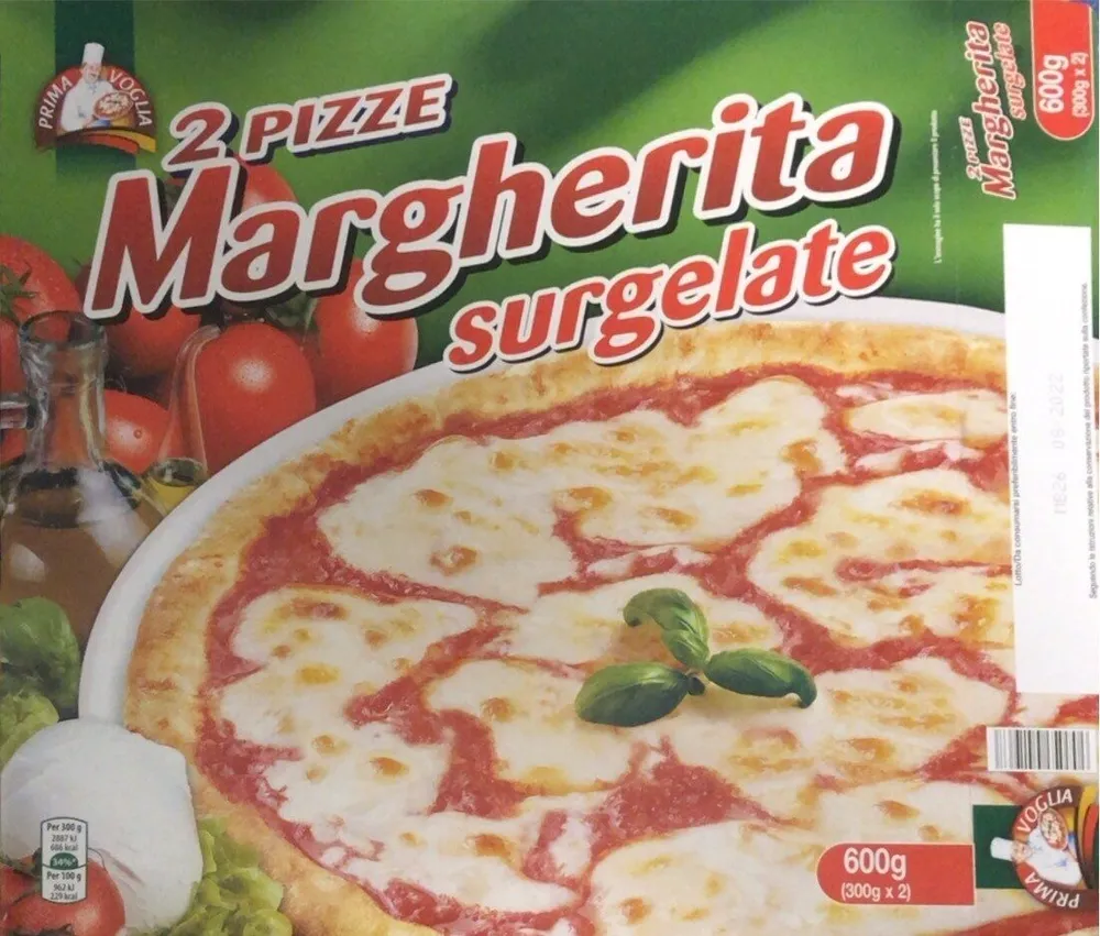 Pizza margherita surgelata