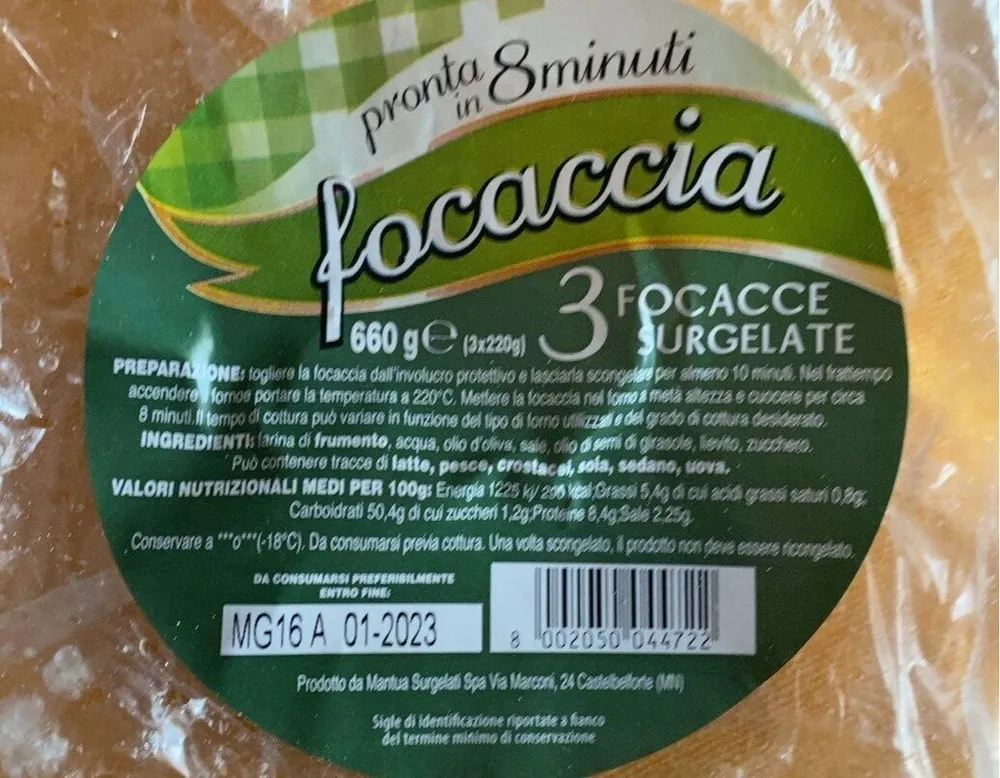 Focacce Surgelate