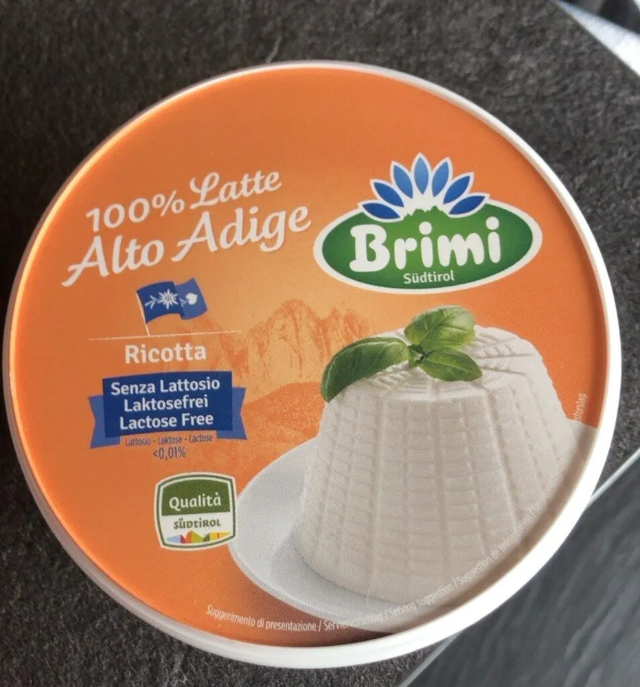 ricotta 100% latte alto adige