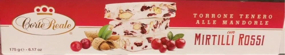 Torrone con mirtilli rossi