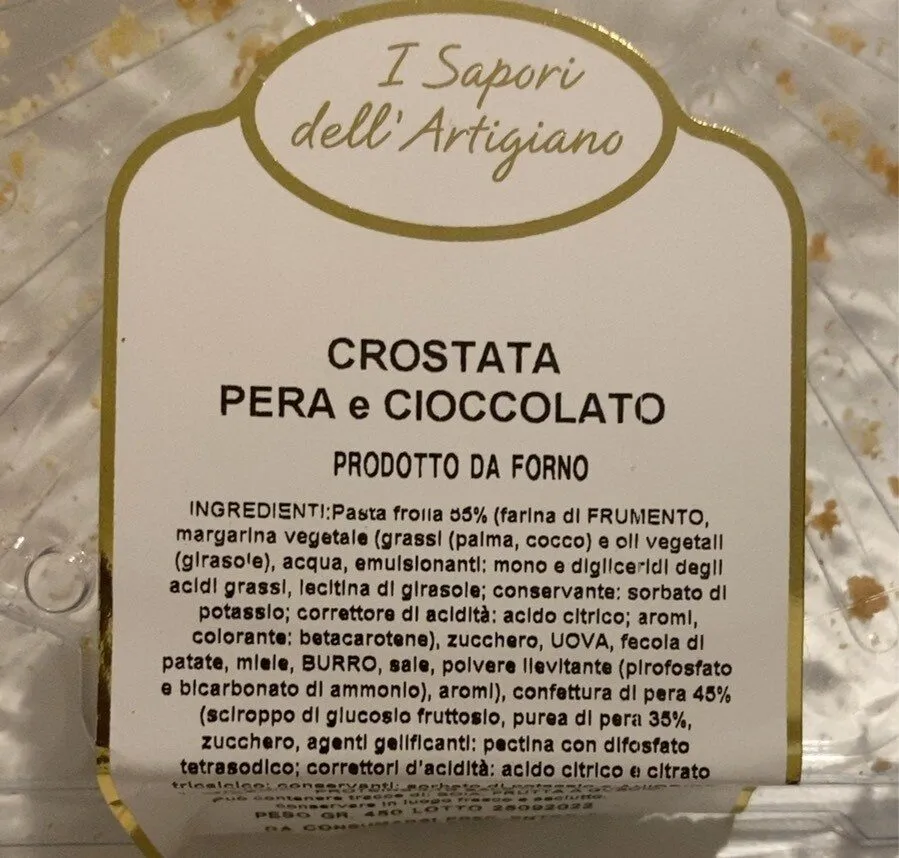 crostata pere e cioccolato