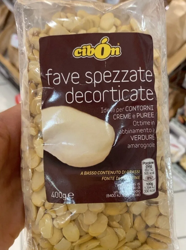 Fave spezzate decorticate