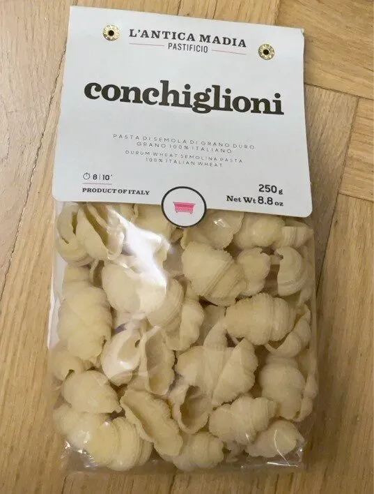 Conchiglioni pasta di semola di grano duro 100% italiano