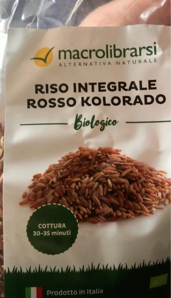 Riso integrale bio grosso colorato