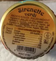 Sirenette verdi Filets d'anchois