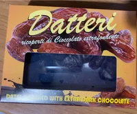 Datteri ricoperti di cioccolato extrafondente