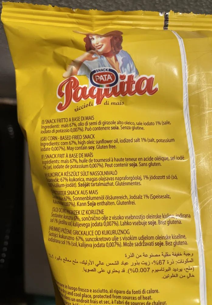Paquita noccioli di mais