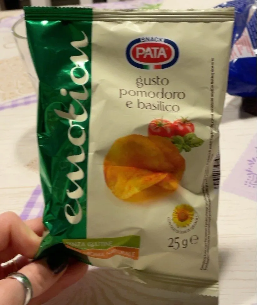 Snack pata gusto pomodoro e basilico