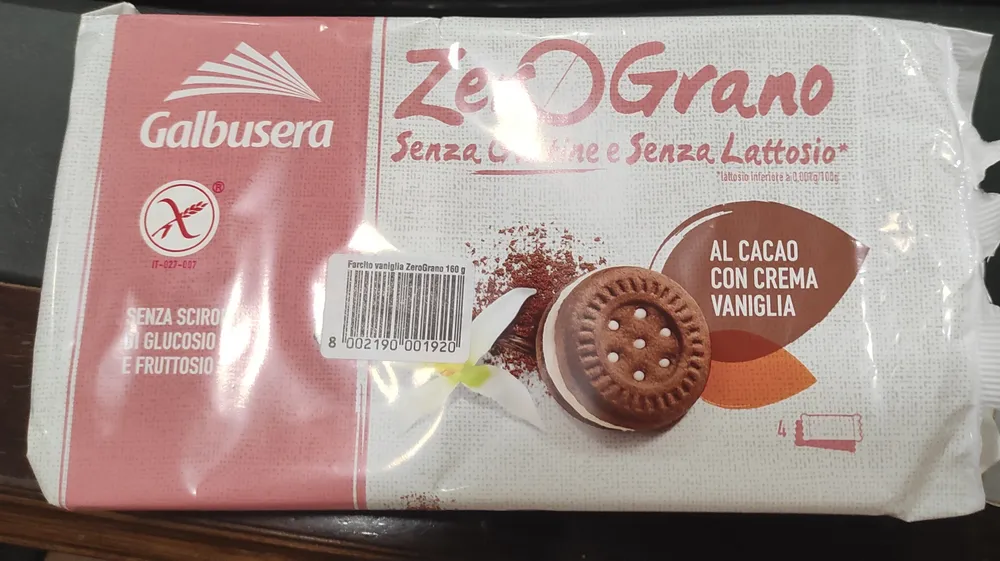ZeroGrano al cacao con crema vaniglia