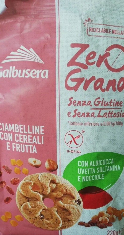 Zero grano ciambelline con cereali e frutta