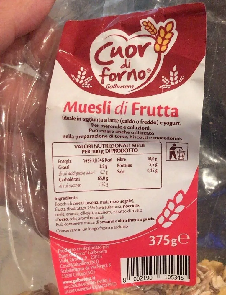 Muslei di frutta
