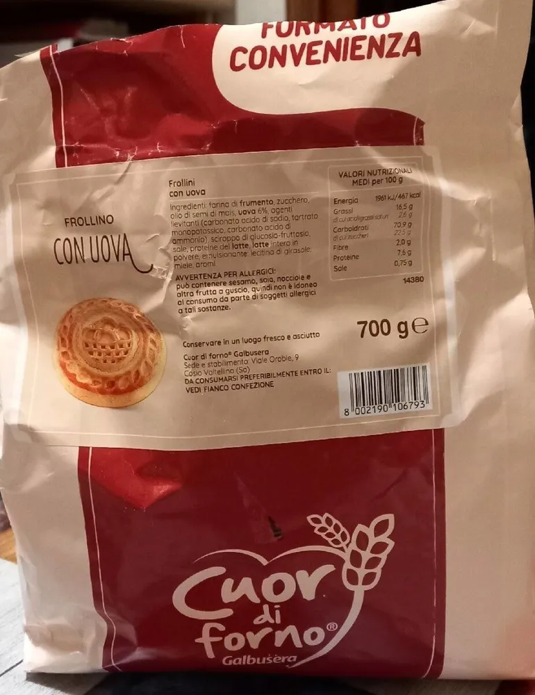 Frollino con uova