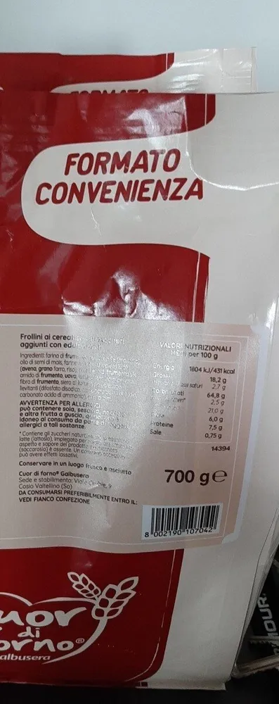 Frollino ai cereali
