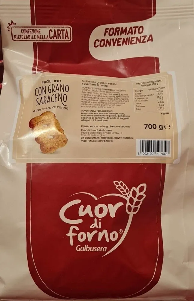 Frollino con grano saraceno e zucchero di canna
