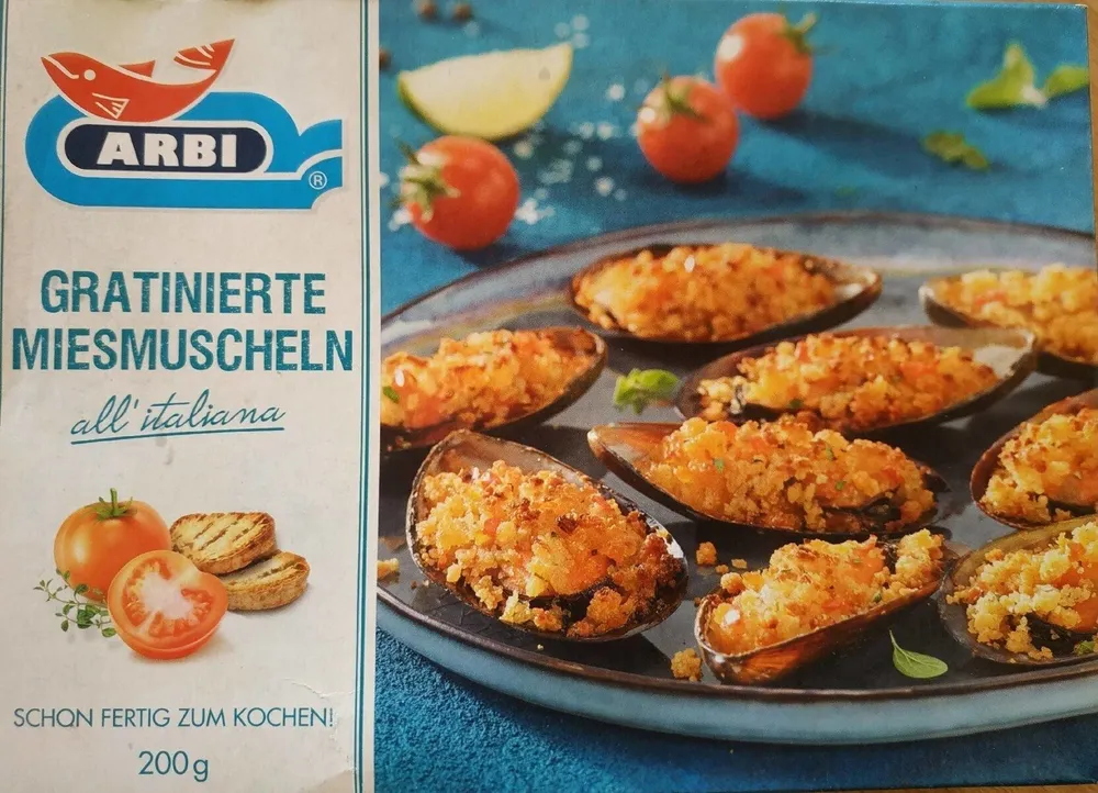Moules gratinées