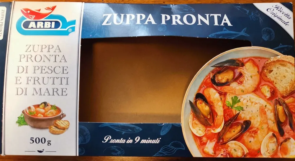 ZUPPA PRONTA DI PESCE E FRUTTI DI MARE