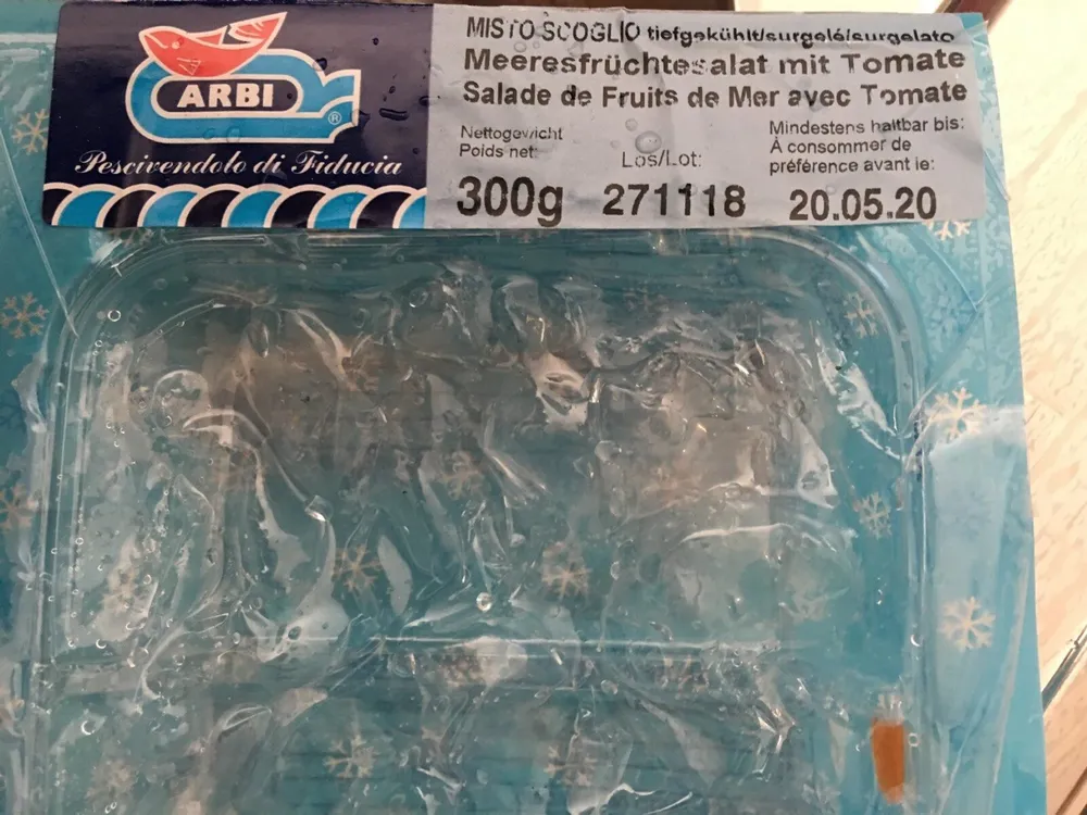 Meeresfrüchte-cocktail tiefgekühlt