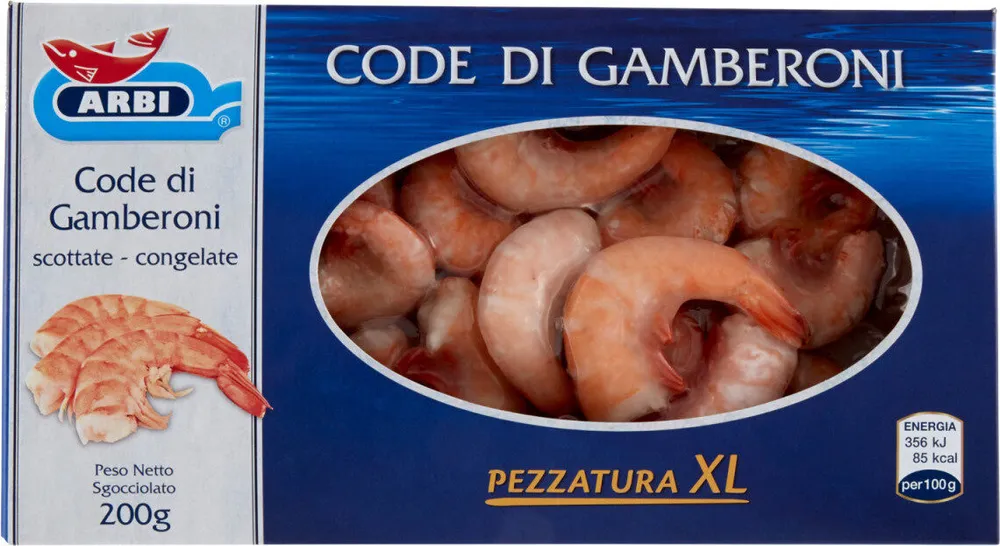 Code di gamberoni scottate congelate