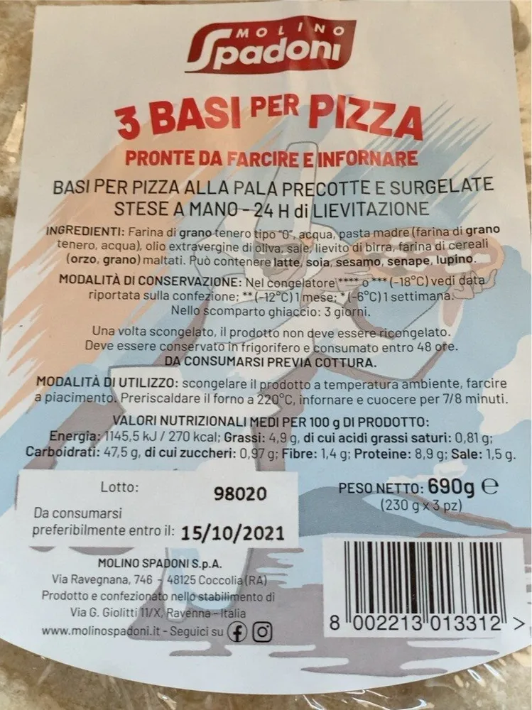 Basi per pizza