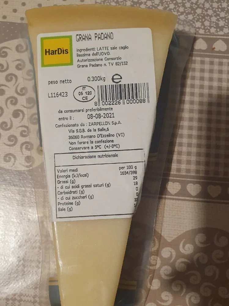 Grana padano hardis