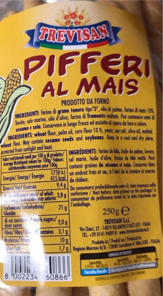 Pifferi al mais