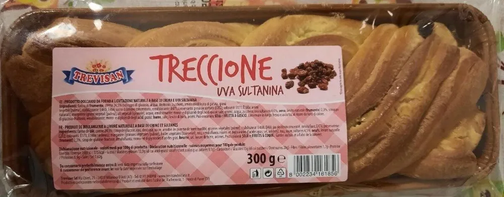 Treccine all'uva sultanina