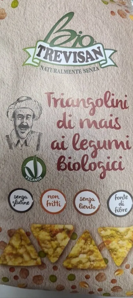 Triangolini di mais con legumi biologici