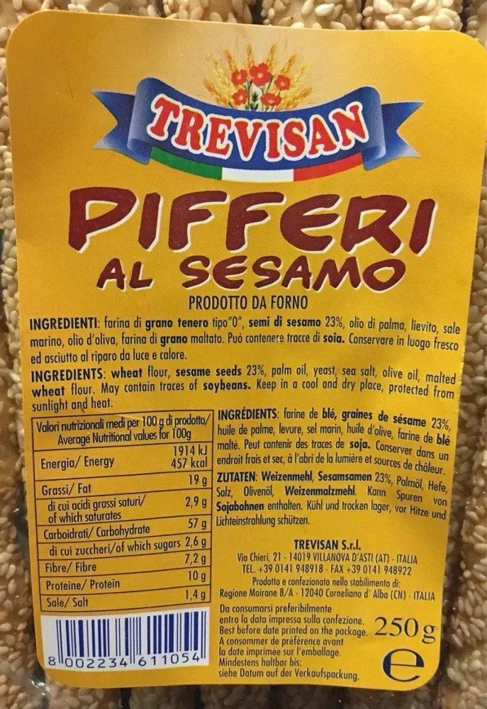Pifferi al sesamo
