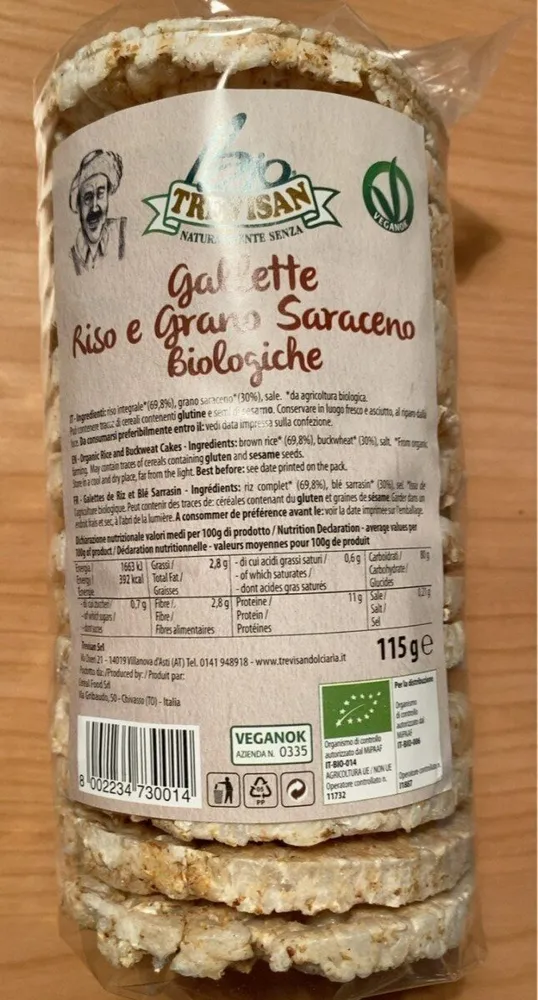 gallette riso e grano saraceno biologiche