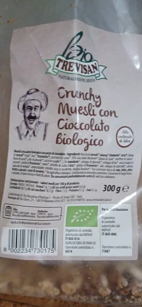 Bio trevisan  crunchy muesli con cioccolato biologico
