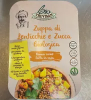 Zuppa di lenticchie e zucca biologica
