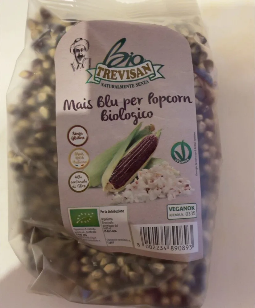 Mais blu per popcorn biologico