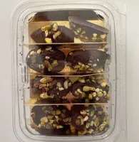 Datteri al cioccolato e granella di pistacchi