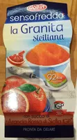 la granita siciliana con succo di arancia rossa di sicilia IGP