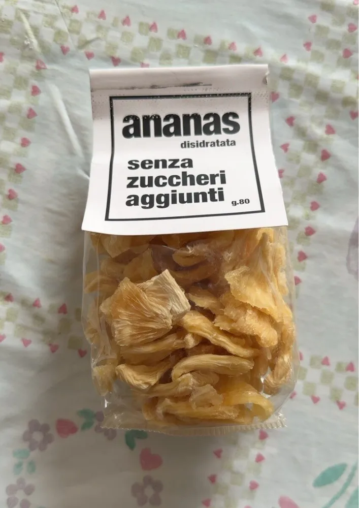 Ananas disidratata senza zuccheri aggiunti