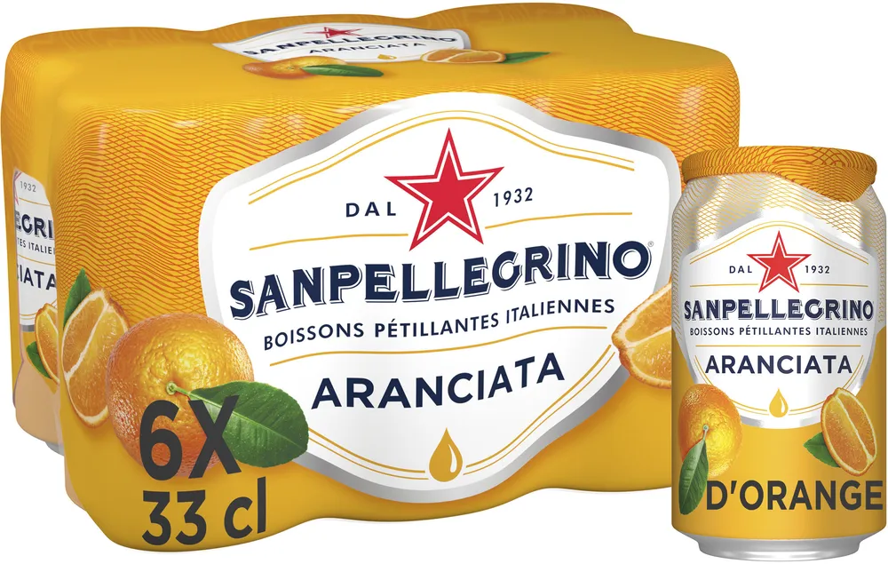SANPELLEGRINO boisson gazeuse aromatisée orange 6x33cl