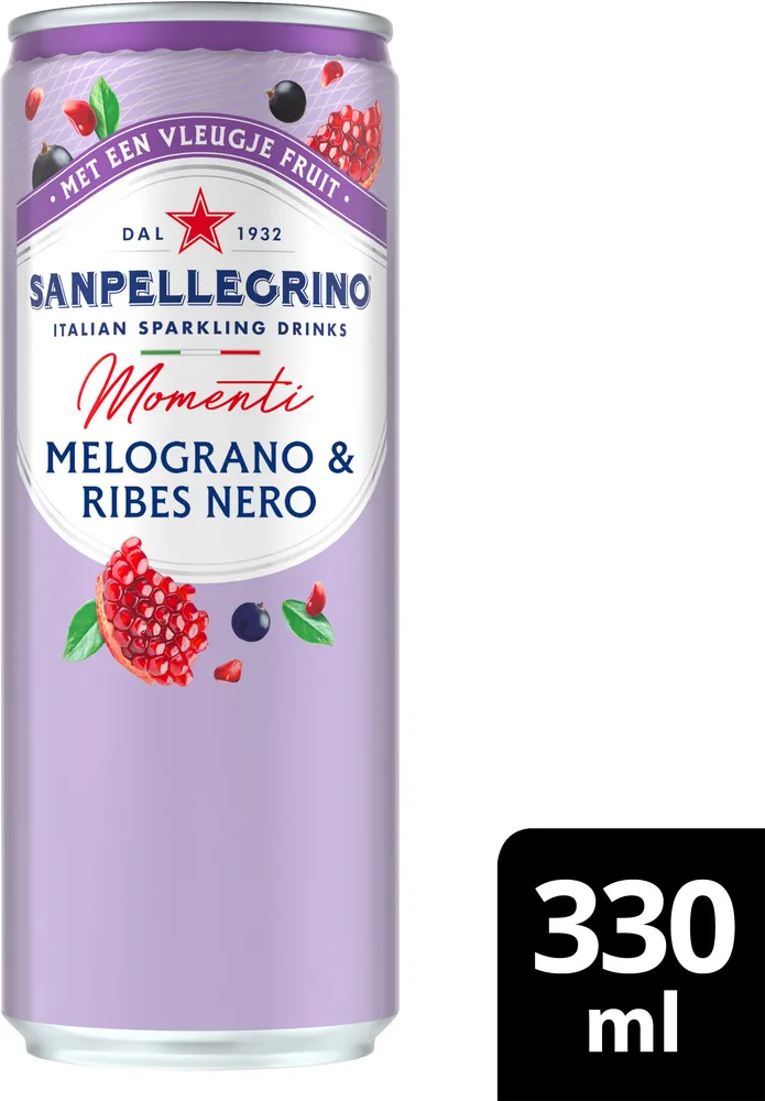 SANPELLEGRINO Momenti boisson gazeuse aromatisée Grenade Cassi 33cl